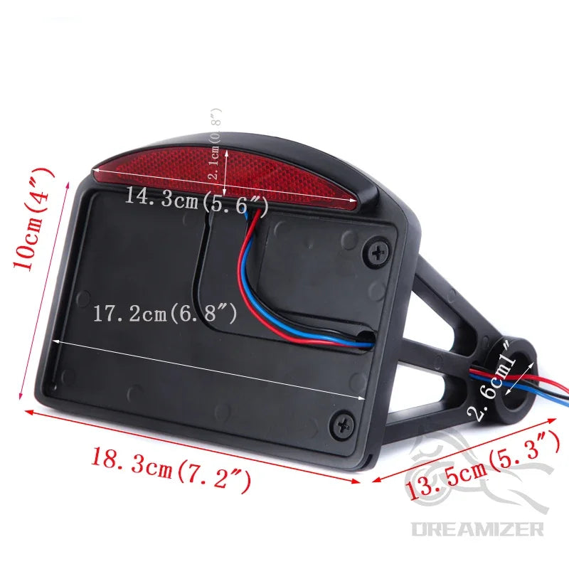 Support de plaque latéral à LED pour Harley custom - vue 5