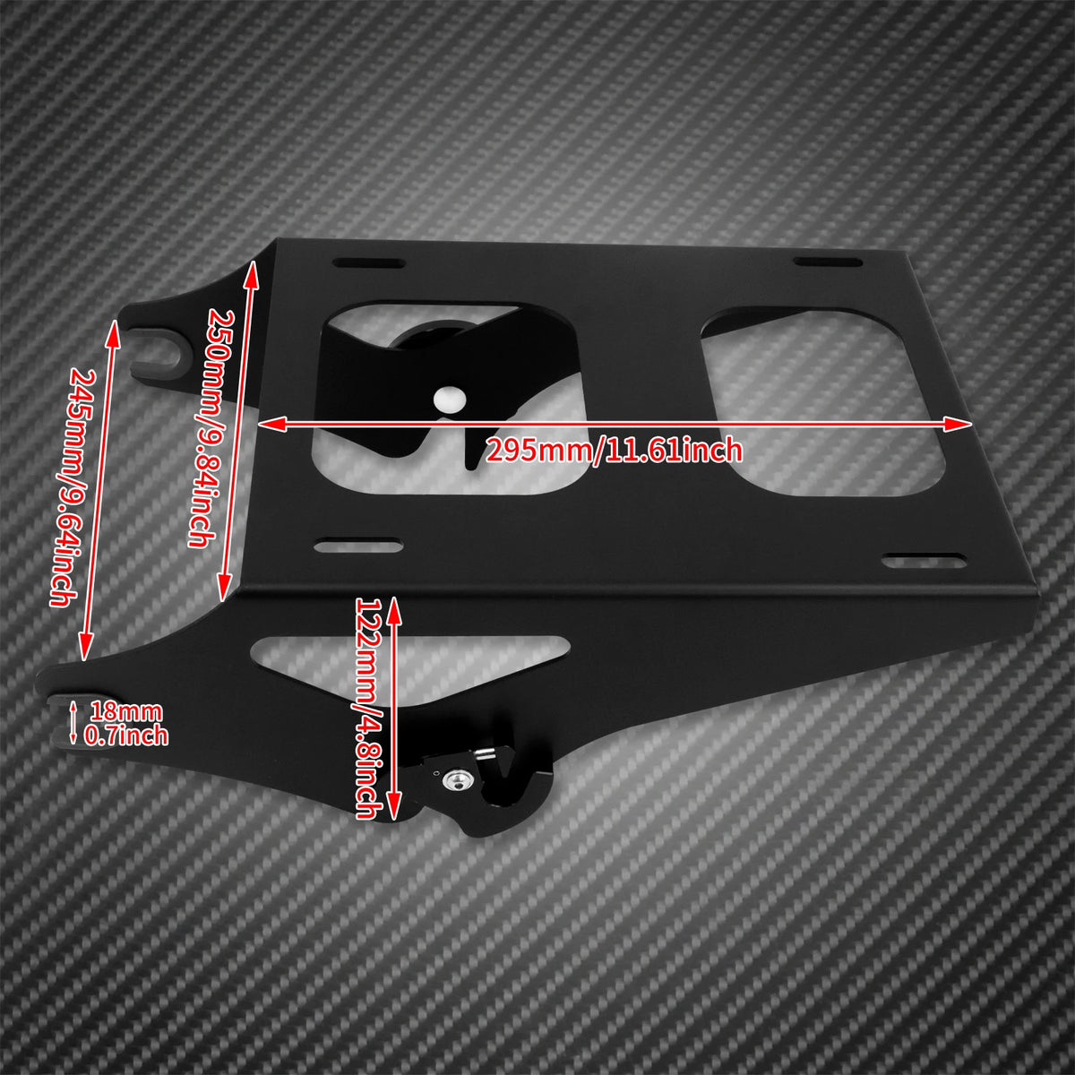 Support de porte-bagages amovible biplace pour Tour-Pak Harley Touring 2014-2025 - vue 5