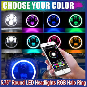 Phare LED 5 3/4 pouces pour Harley Dyna - vue 1
