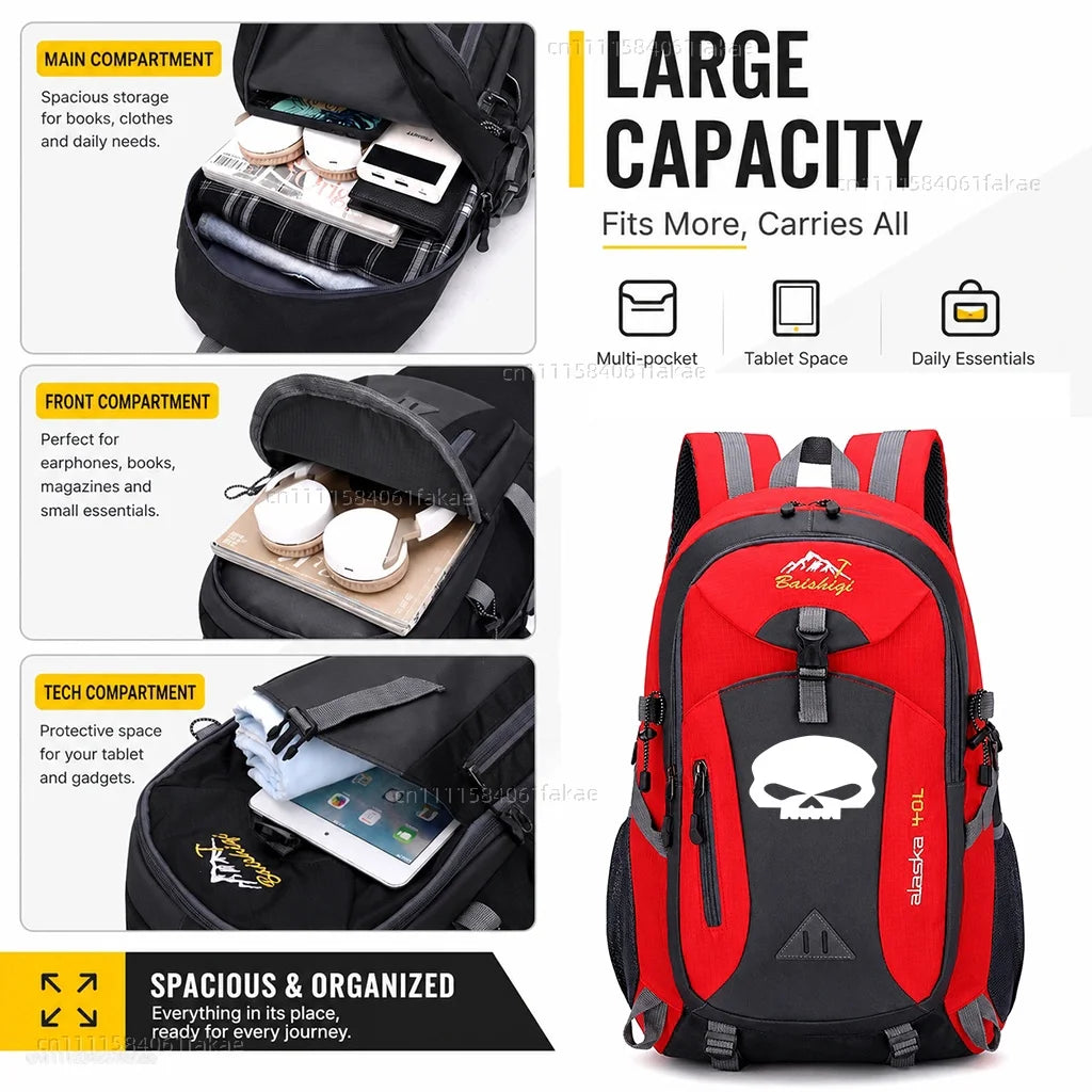 Sac à dos moto noir 40L style Harley-Davidson - vue 5