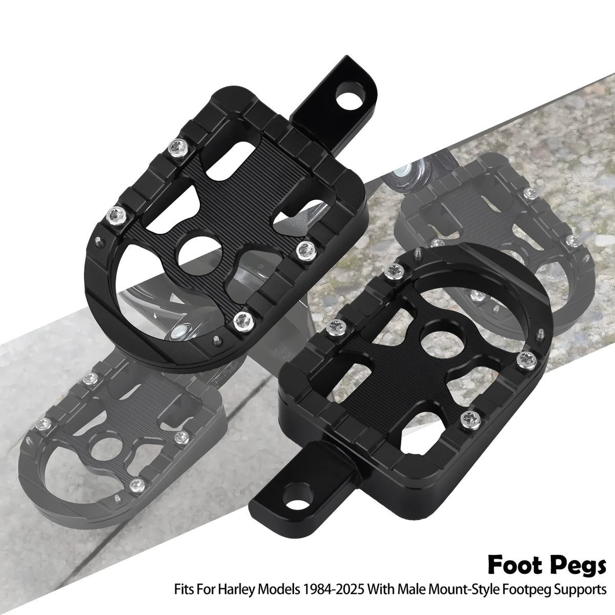 Marchepieds/repose-pieds passager arrière pour Harley-Davidson Sportster, Touring, Road Glide, Dyna et Softail FL – photo 11/12