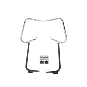 Barre de protection chromée soutenant les sacoches d'une Harley-Davidson Touring - vue 3