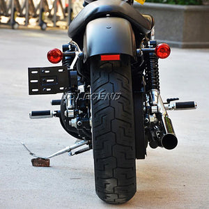 Support latéral de plaque d'immatriculation avec éclairage LED pour Harley Sportster et Dyna - vue 2