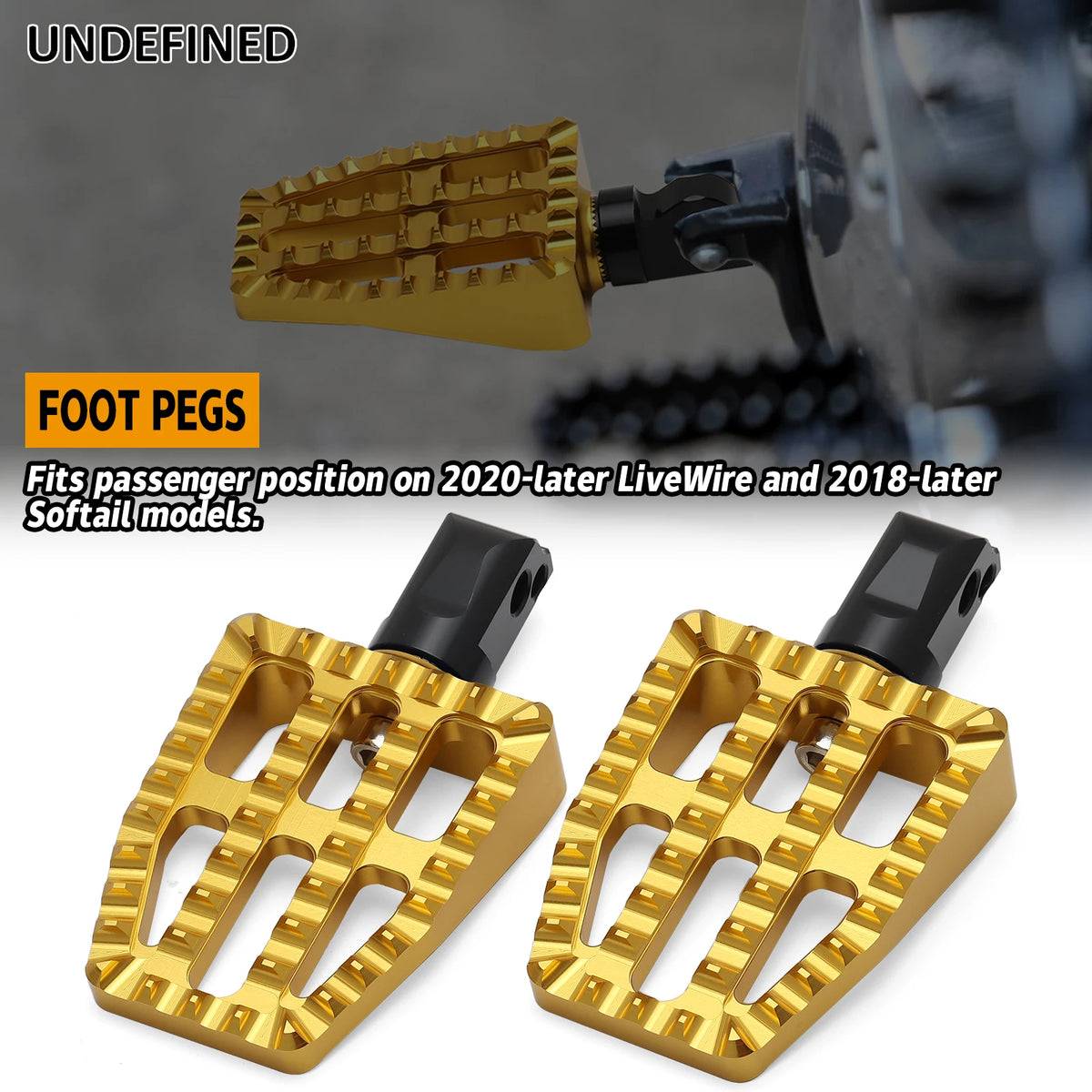 Repose-pieds passager arrière style MX pour Harley-Davidson Softail Street Bob 114, FXLRST et FLSB – photo 3/11