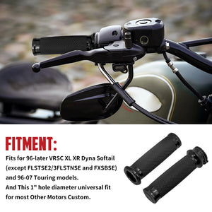 Poignées de Guidon 25mm (1") - Harley-Davidson Sportster, Touring, Softail, Dyna & V-Rod – photo 5/8