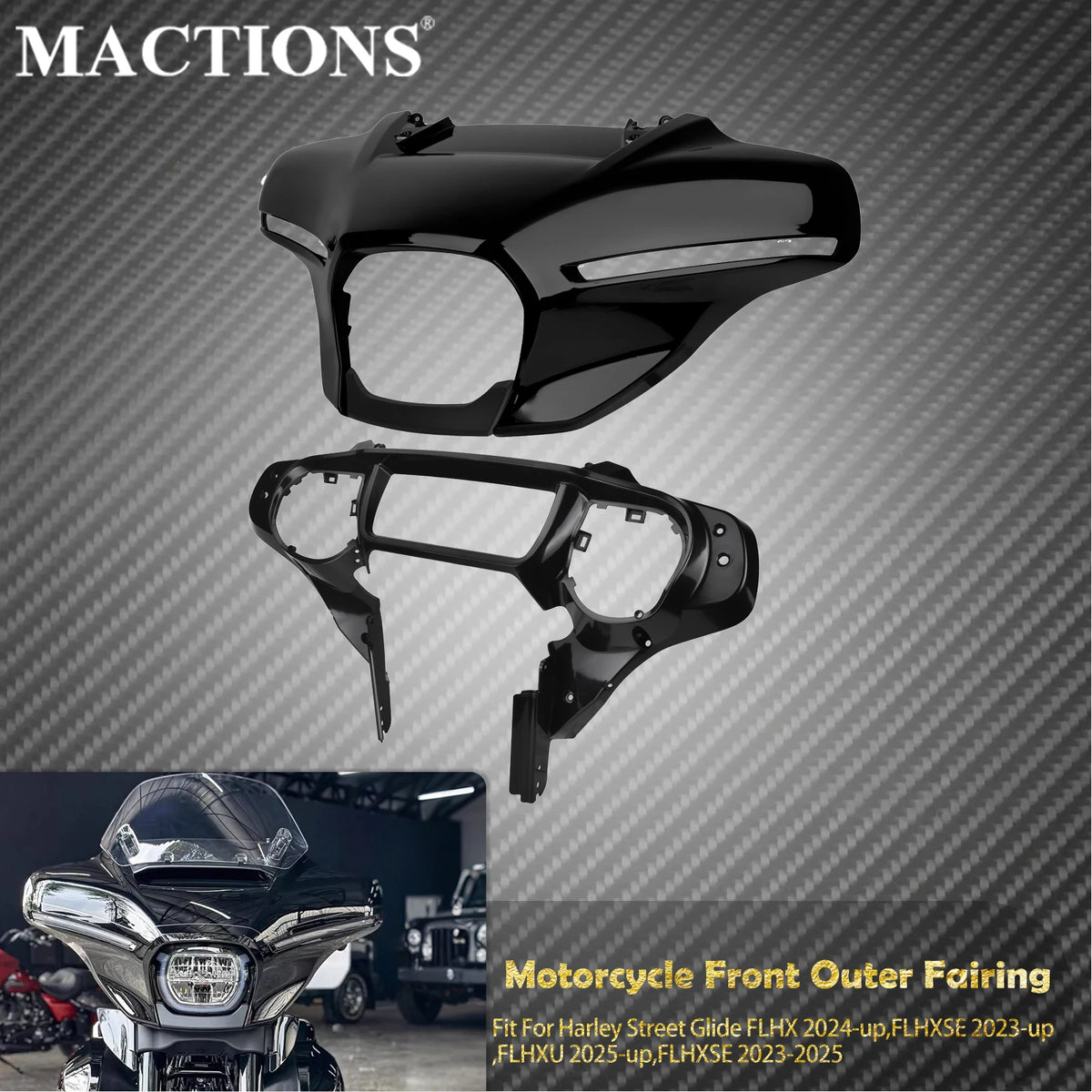 Carénage Extérieur Avant avec Cache Compteur et Support Instruments - Harley-Davidson Touring Street Glide 2023-2025 – photo 1/8
