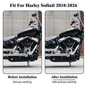 Sabot de protection moteur (skid plate) en aluminium pour Harley-Davidson Softail Breakout, Fat Boy, Fat Bob, Slim 2018-2026 – photo 2/6