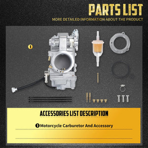 Carburateur 42mm/45mm HSR - Harley-Davidson Twin Cam, Evolution, Dyna, Touring – photo 5/8