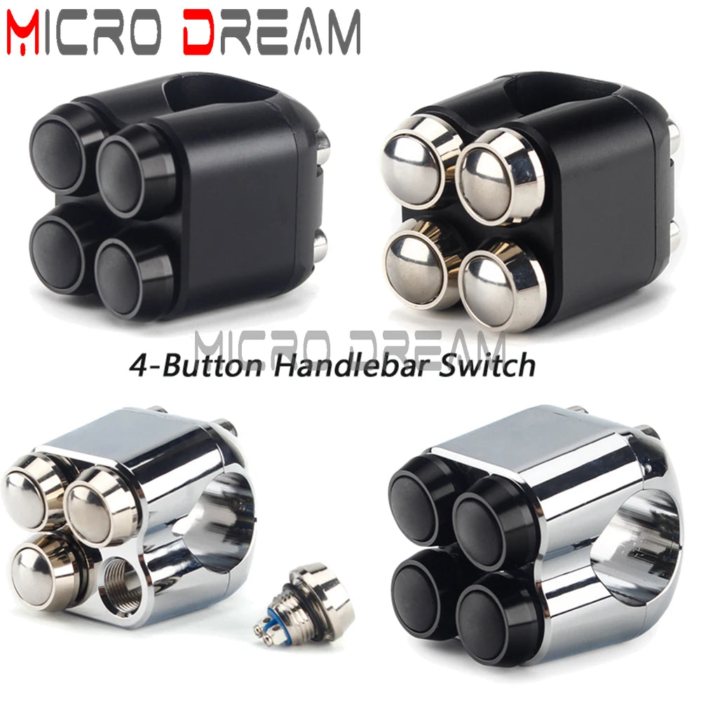 Commodo de guidon à boutons pour Harley - vue 3