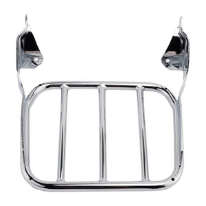 Porte-bagages chromé pour dossier sissy bar Harley Softail - vue 3