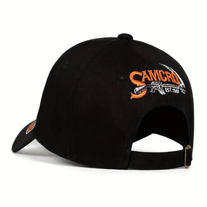 Casquette snapback brodée tête de mort esprit biker - vue - vue 3