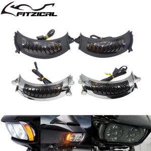 Clignotant LED latéral ambre et blanc sur une Harley-Davidson Road Glide - vue 1