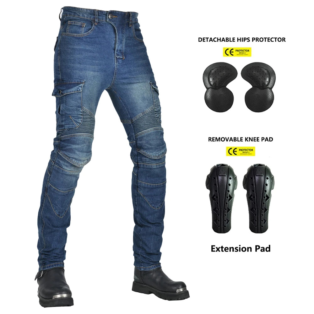 Pantalon motocross homme noir, protections genoux et hanches - vue 5