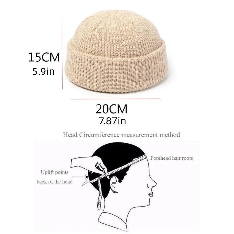 Bonnet tricot thermique à revers roulé pour l'hiver - vue 6