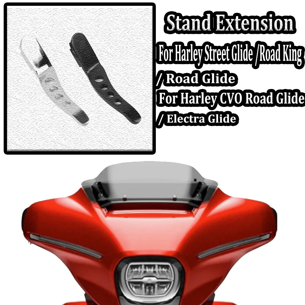 Kit d'Extension de Béquille Latérale Chrome/Noir - Harley-Davidson Touring 1991-2024 – photo 1/8