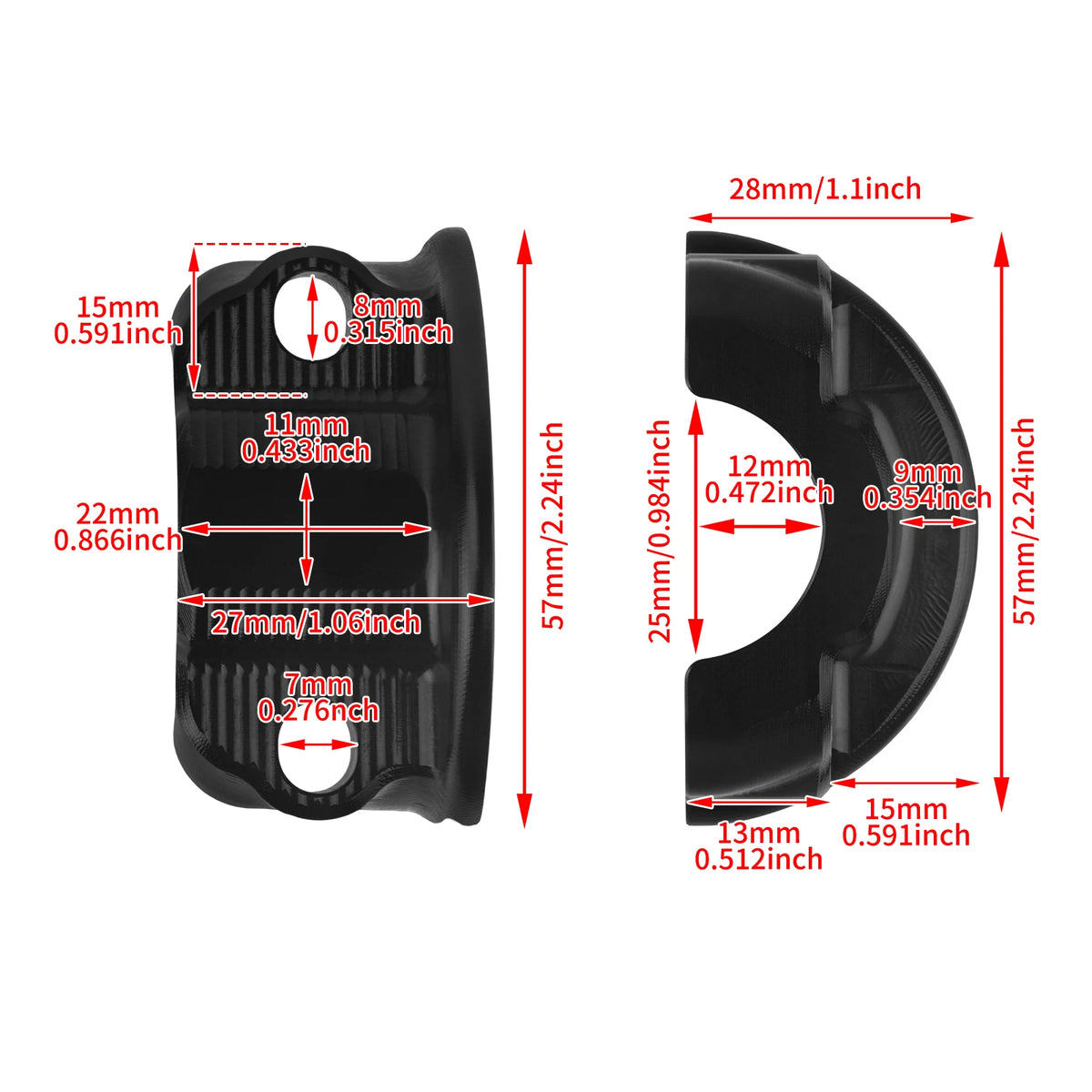 Cache de collier de maître-cylindre noir pour guidon de Harley-Davidson - vue 6