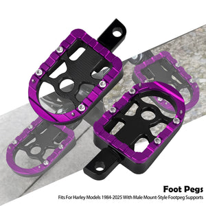 Marchepieds/repose-pieds passager arrière pour Harley-Davidson Sportster, Touring, Road Glide, Dyna et Softail FL – photo 8/12