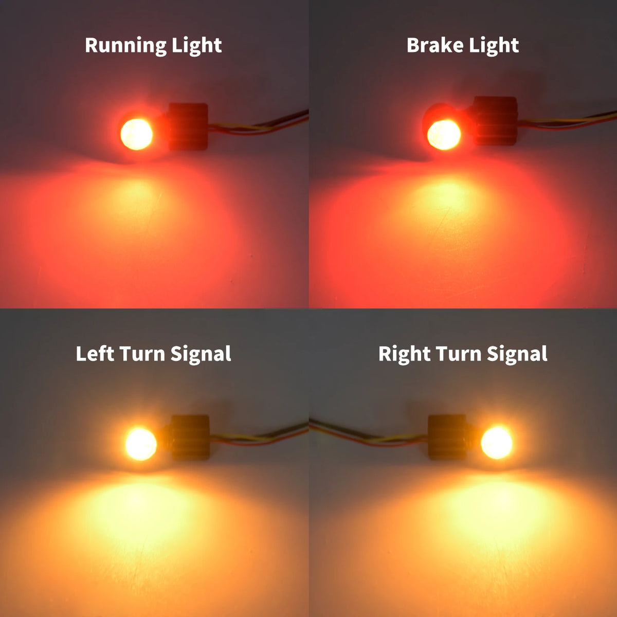Mini clignotants LED feu stop pour Harley - vue 4