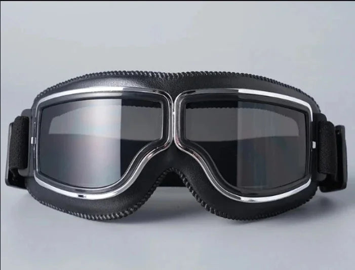 Lunettes Moto Steampunk Style Pilote Vintage Anti-Éblouissement - vue 9