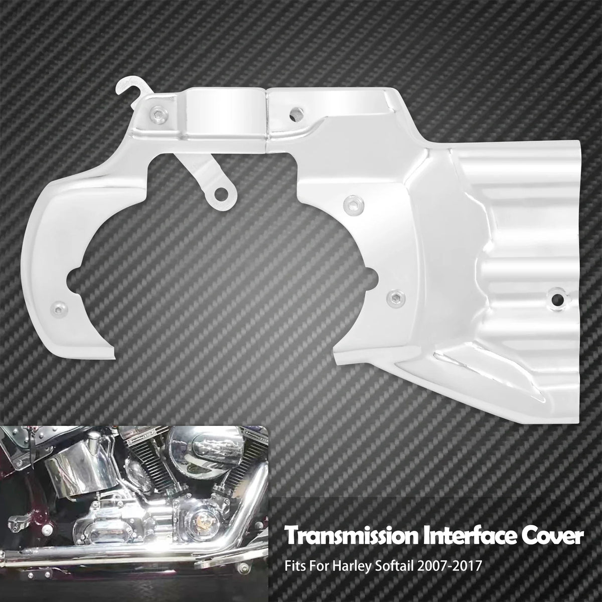 Cache d'interface de transmission moteur - Harley Softail Fat Boy FLSTF, Classic Deluxe 2007-2017, Slim FLS, Standard FXST – photo 8/8