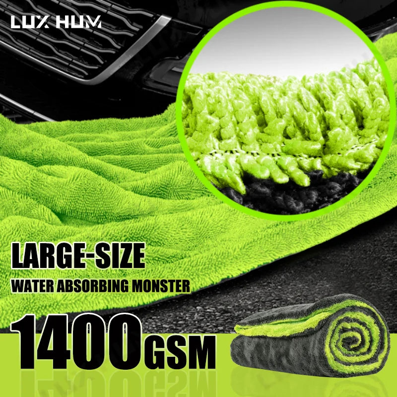Serviette de Séchage Ultra-Épaisse 1400GSM 60x120cm pour Auto/Moto – photo 1/11