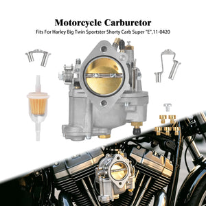 Carburateur Super E style Shorty en aluminium pour Harley-Davidson - vue 1