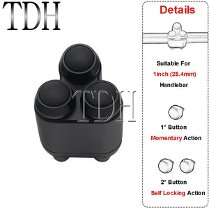 Commodo 2 ou 3 boutons pour Harley guidon 22/25 mm - vue 23