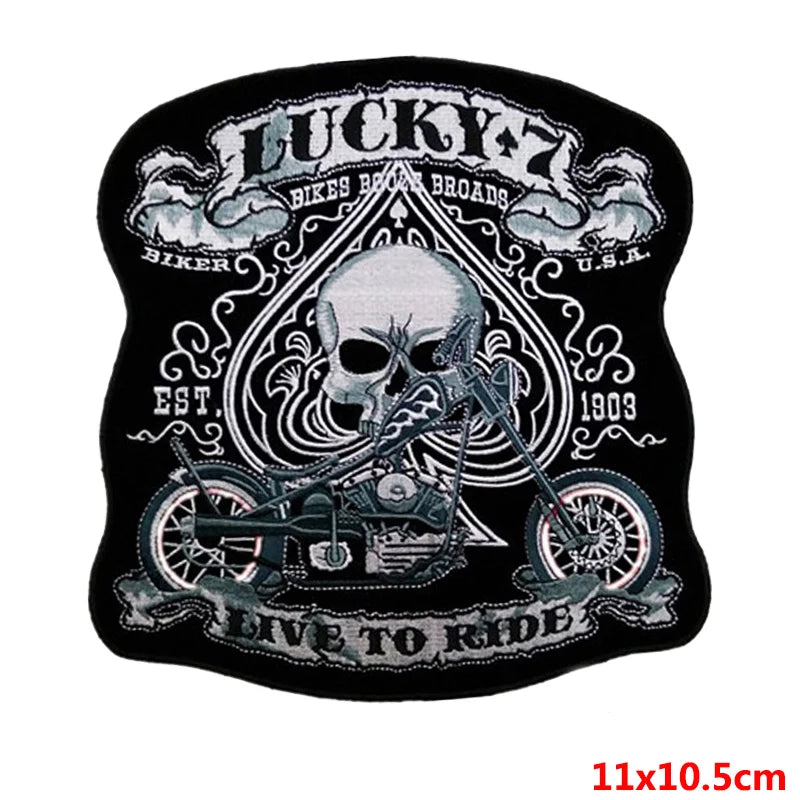 Écusson brodé biker/punk thermocollant - vue 5