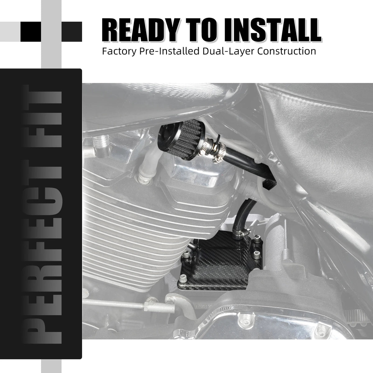 Couvercle de boîte ventilé carbone pour Harley M8 Touring et Softail - vue 5