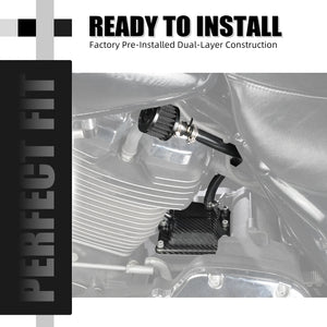 Couvercle de boîte ventilé carbone pour Harley M8 Touring et Softail - vue 5
