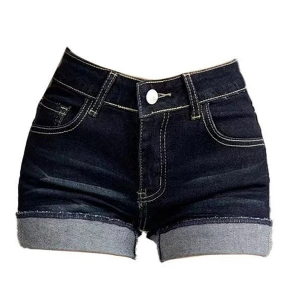 Short simili cuir noir taille basse style rétro Y2K - vue 9