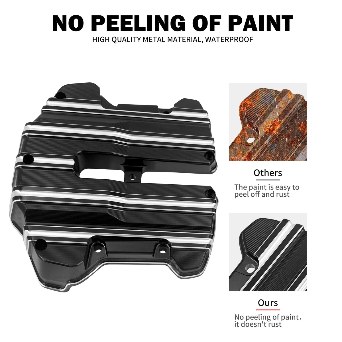 Paire de caches culbuteurs en aluminium pour Harley-Davidson moteur M8 - vue 3