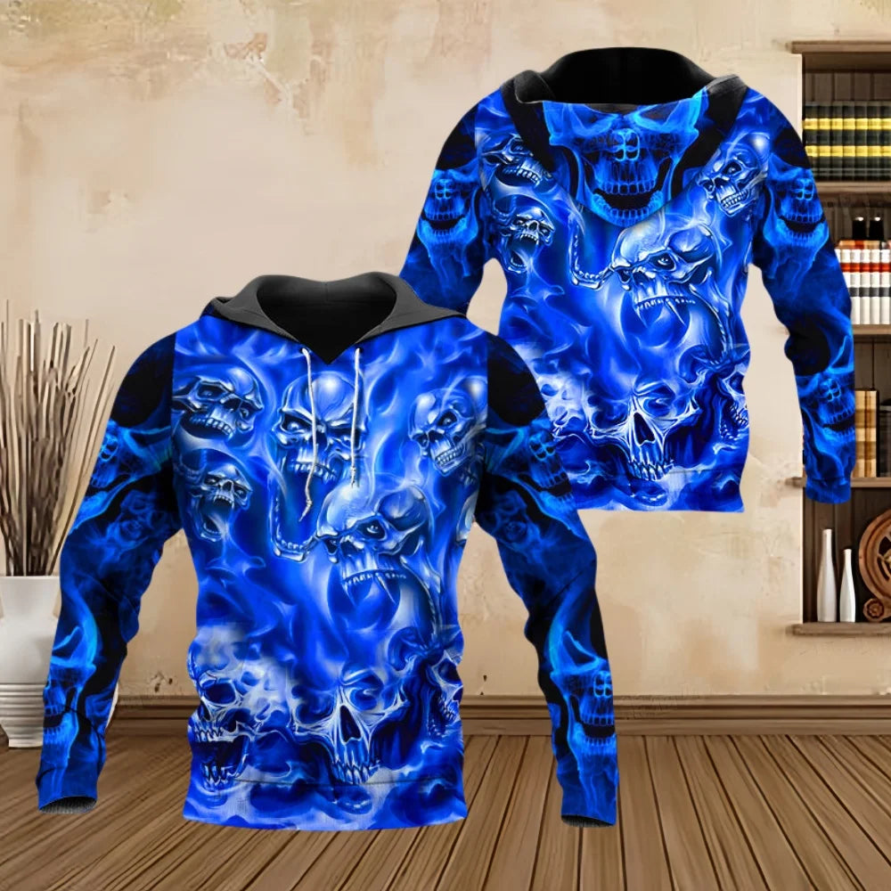 Sweat à capuche crâne 3D homme - vue 5