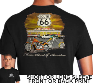 T-shirt Route 66 Main Street of America, Chopper - vue 1