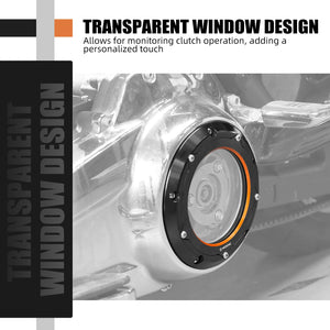 Cache de carter d'embrayage avec fenêtre transparente pour Harley Touring - vue 3