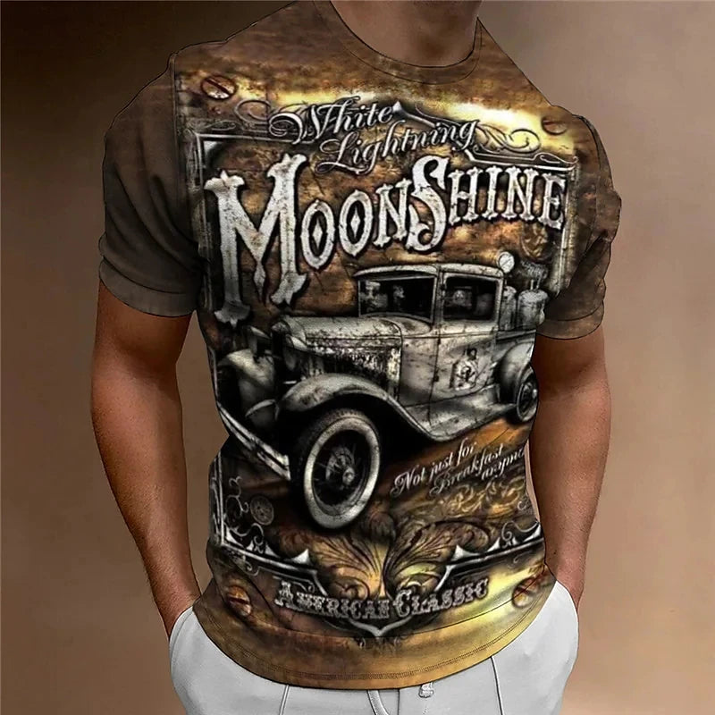 T-shirt Moto Homme 1976 Racing Vintage Imprimé 3D Manches Courtes - vue 19