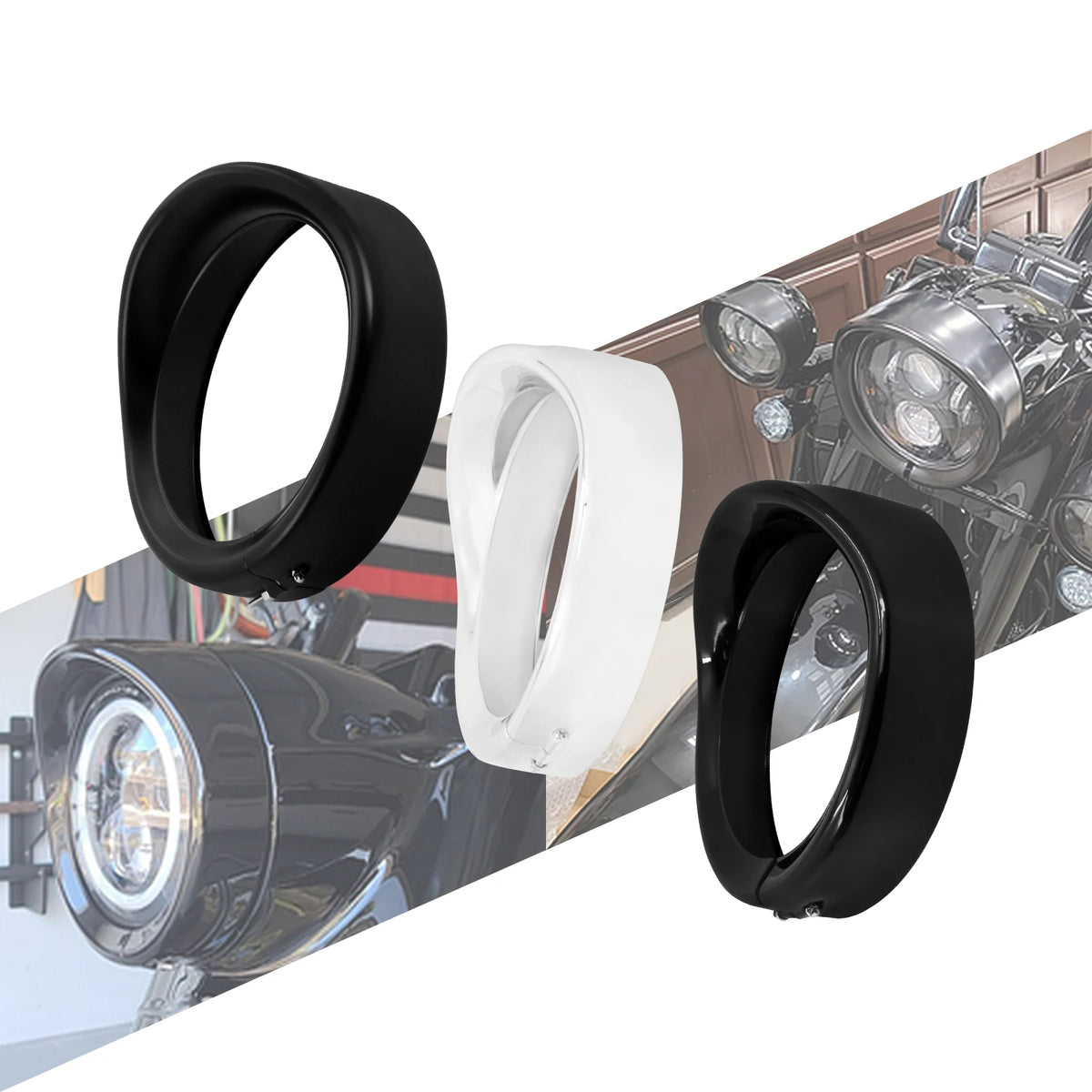 Cerclage visière de phare pour Harley Touring - vue 1