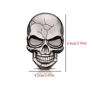 Badge autocollant 3D tête de mort en métal pour moto - vue 4