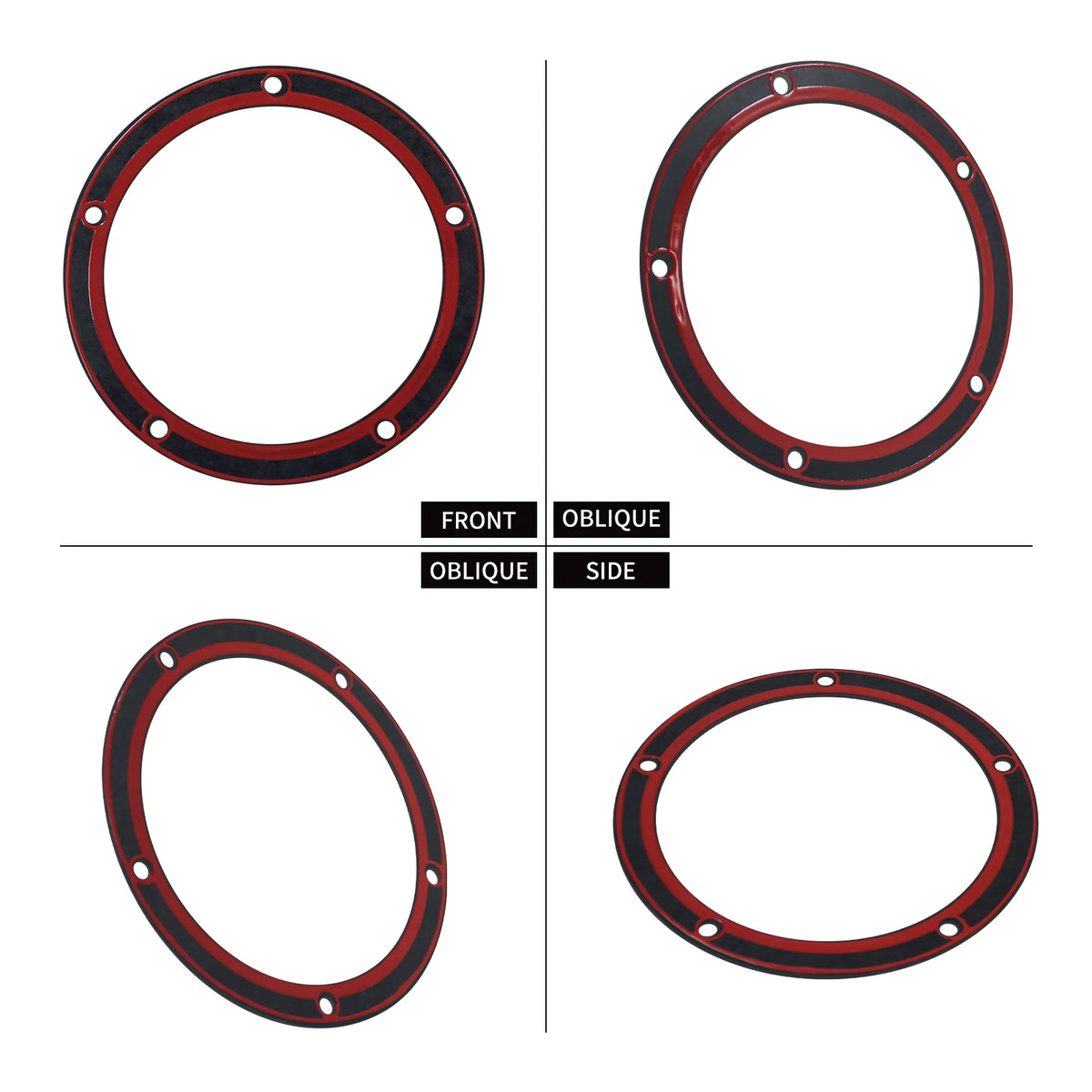 Joint de carter derby noir et rouge pour Harley-Davidson Twin Cam - vue 5