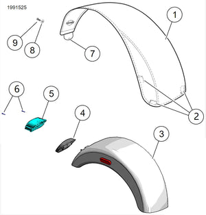 Housse de Protection de Garde-boue Arrière pour Harley Trike Road Glide 3, Freewheeler 2026+ – photo 3/7