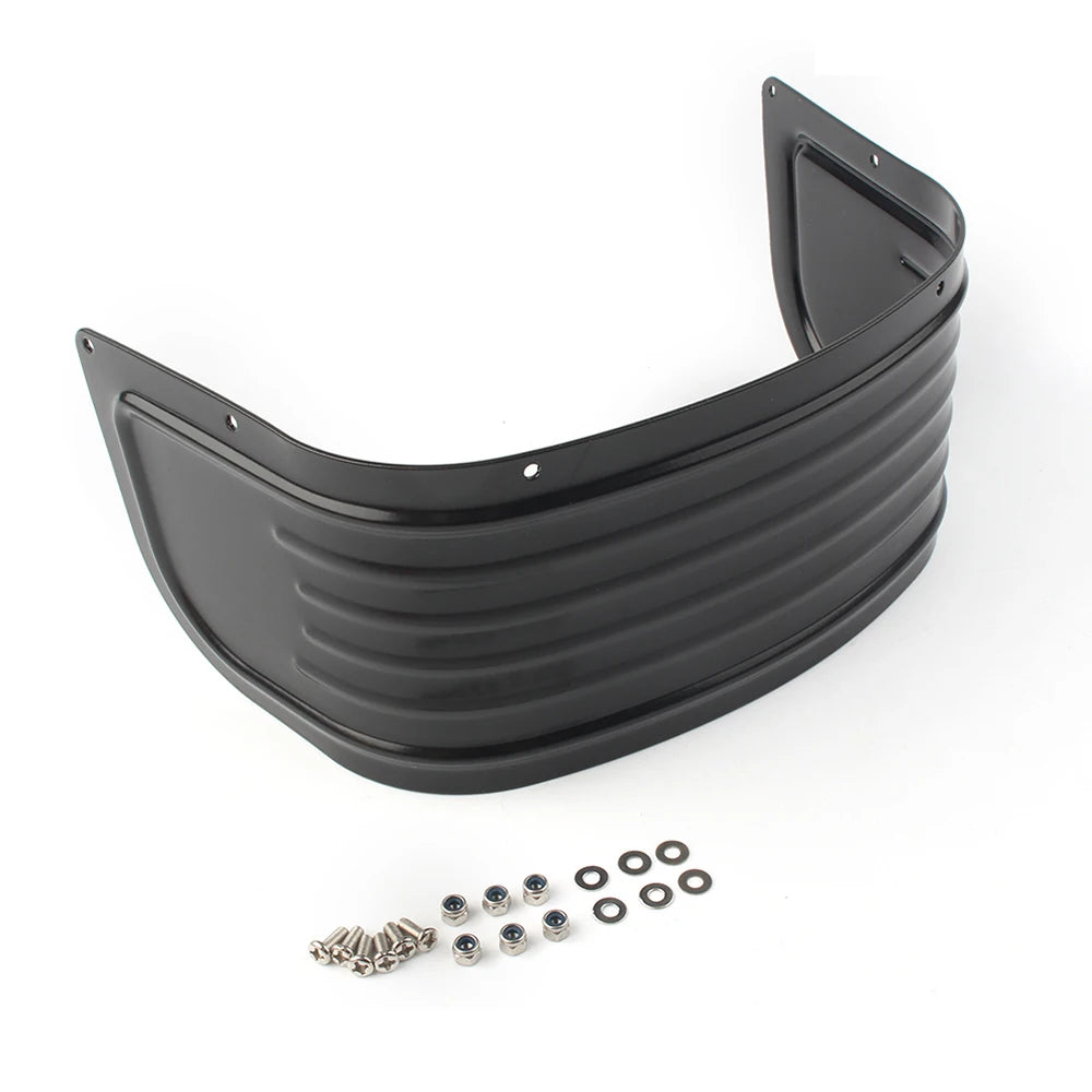 Bavette Chromée d'Extension de Garde-boue Avant Nervurée pour Harley Touring 1980-2013 – photo 3/4