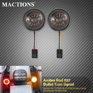 Clignotants LED Bullet Arrière avec Stop - Harley-Davidson Softail Sport Glide FLSB & FXSE 2016-2021 – photo 1/7