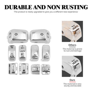 Capuchons de boutons de commodo pour Harley Touring - vue 4