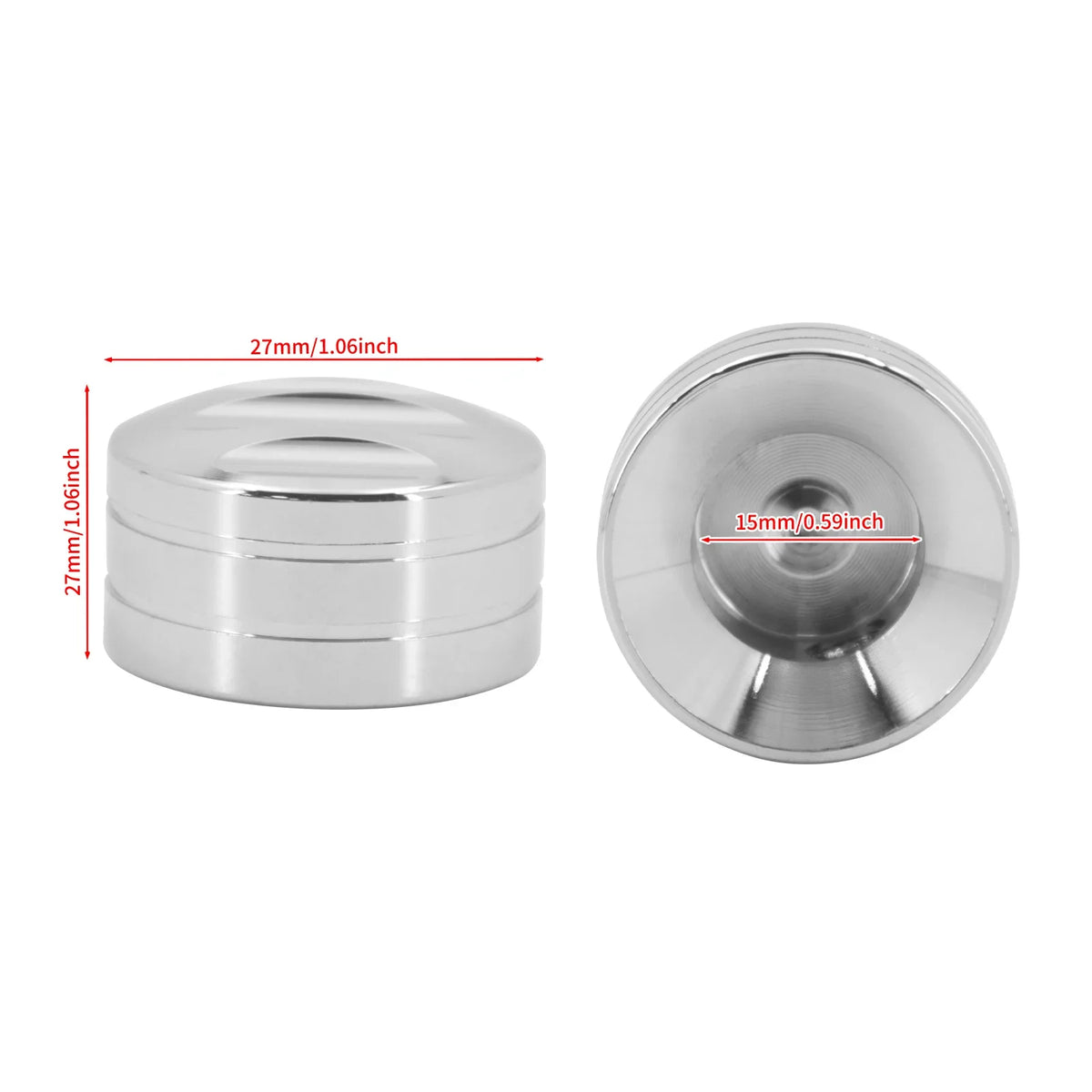 Lot de caches noir et chrome pour vis de culasse moteur Harley - vue 2