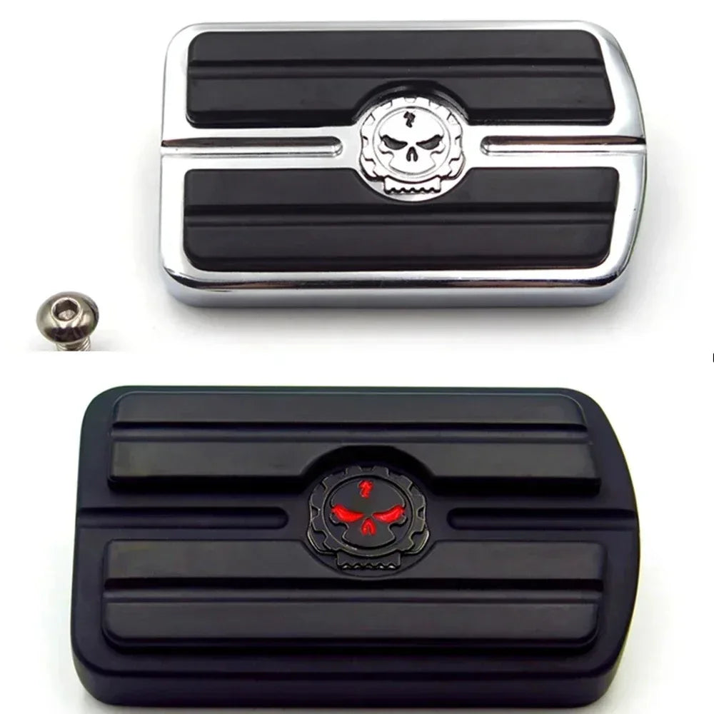 Grande pédale de frein tête de mort chromée pour Harley-Davidson Softail FL et Touring – photo 1/10