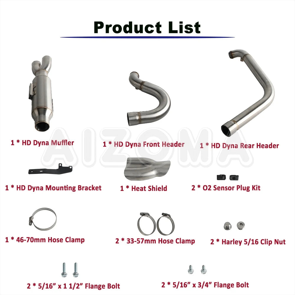 Collecteur d'échappement pour Harley-Davidson Dyna FXDF FXDL FXDLS FXDB FXD FXDC FXDWG – photo 3/10