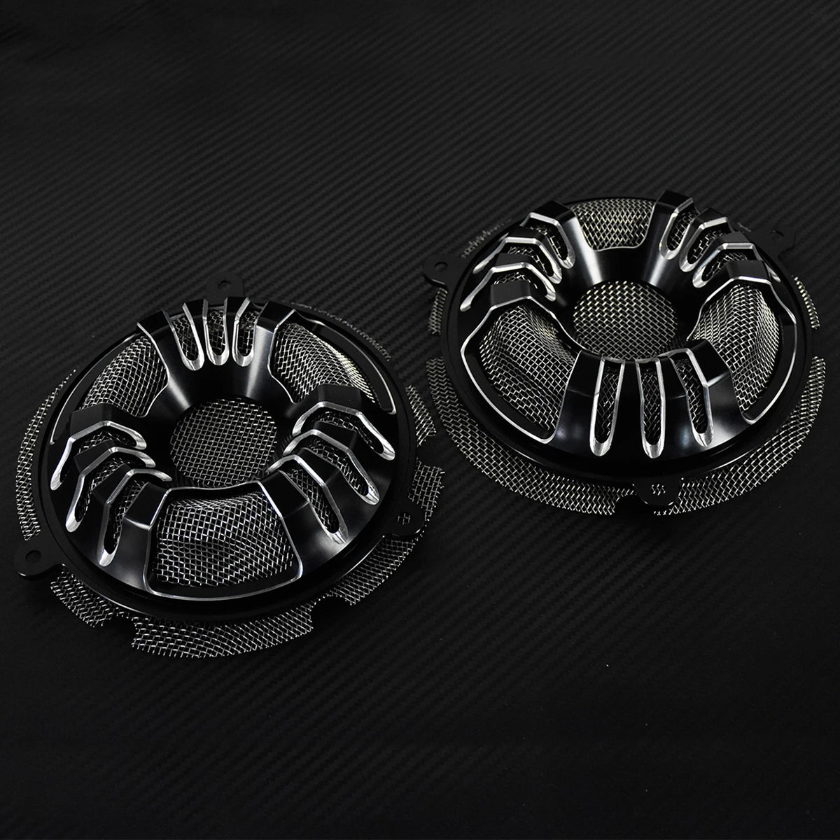 Grilles de haut-parleurs avant 6'' en aluminium (lot de 2) - Harley Touring Electra Glide, Street Glide, Tri Glide 2014-2023 – photo 4/12