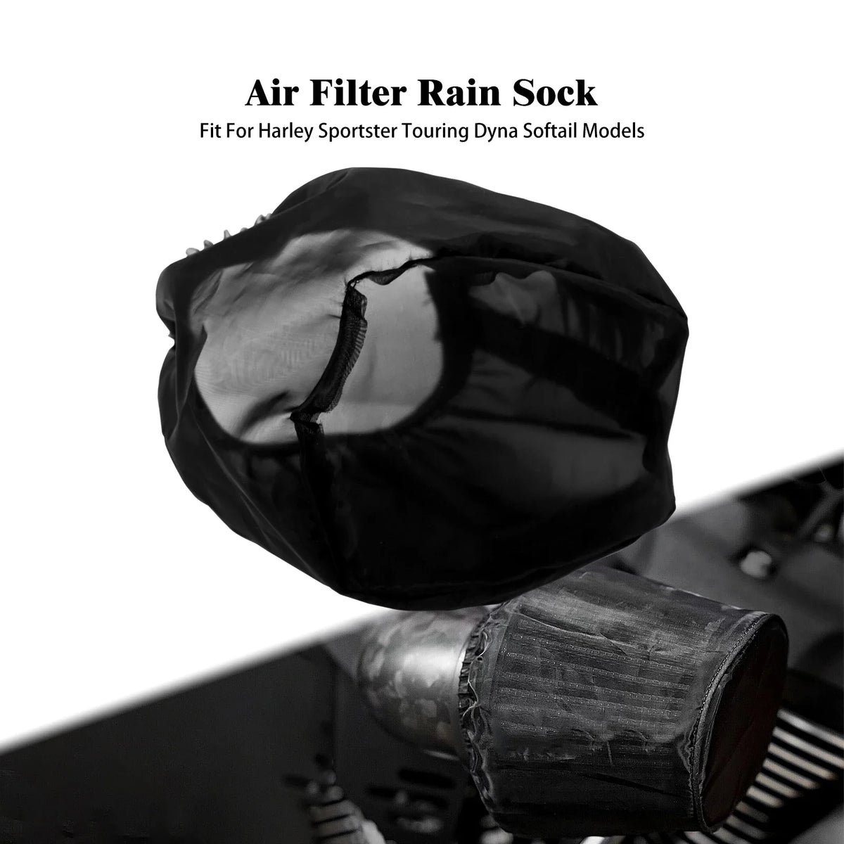 Housse anti-pluie noire pour filtre à air de moto Harley-Davidson - vue 6