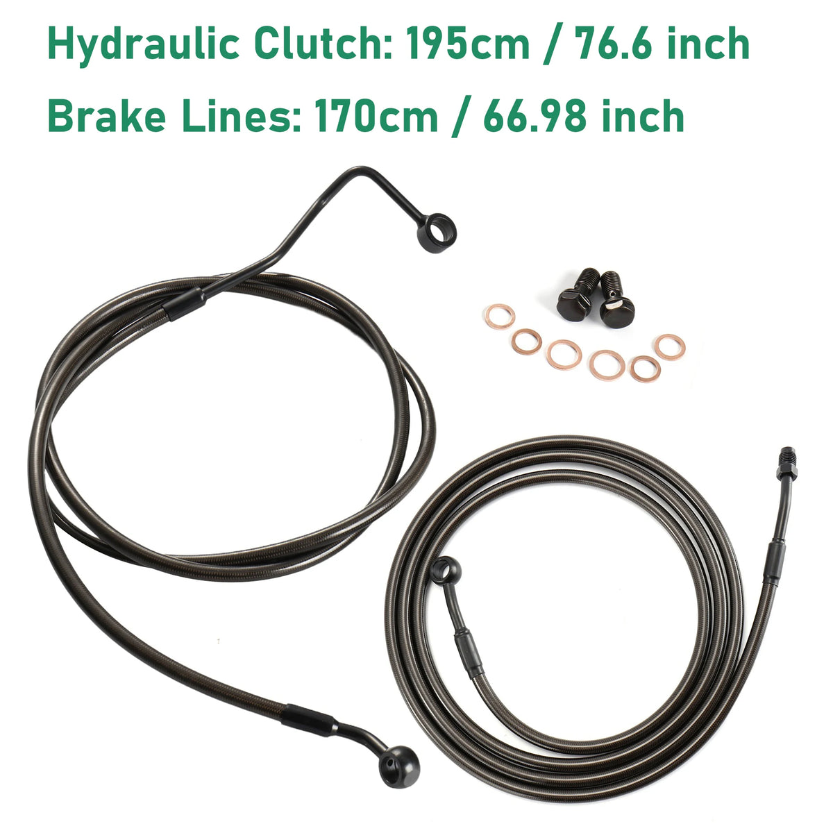 Kit Câble d'Embrayage Hydraulique et Durites de Frein Supérieures pour Guidon Surélevé (12/14/16\") - Harley-Davidson Touring ABS 2014-2016 – photo 8/12