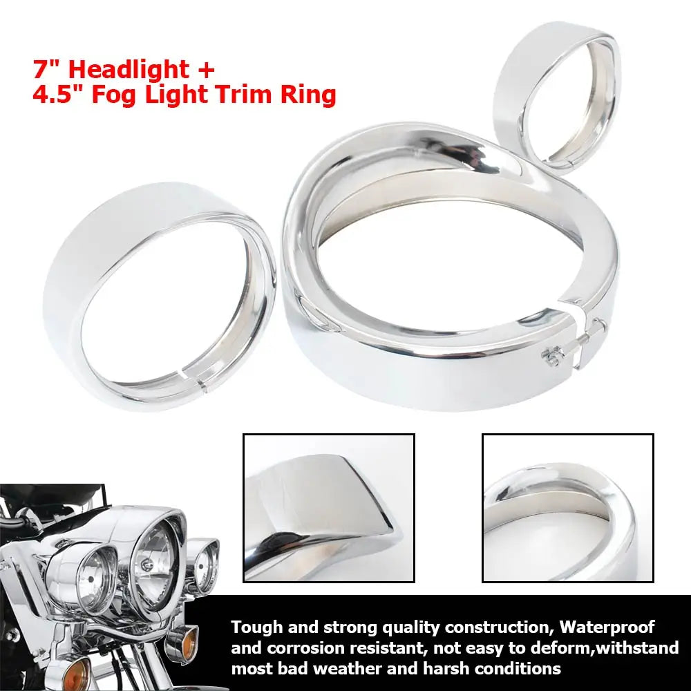 Cerclages de phare et feux additionnels pour Harley Touring - vue 3